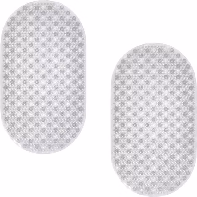 Showerdrape Cleo 2 Set Non-Slip Suction Cup Bath Mats in Clear, W: 69 cm, D: 39 cm
