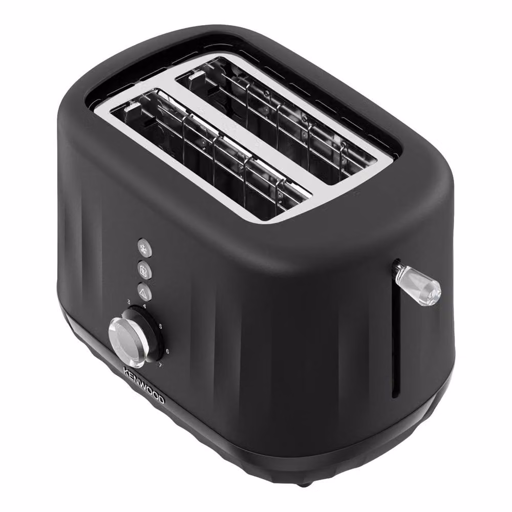 Kenwood Ripple 2-Slice Toaster in Midnight Black with 7 Browning Settings, Reheat, Defrost and Cancel Functions, 850W – 2