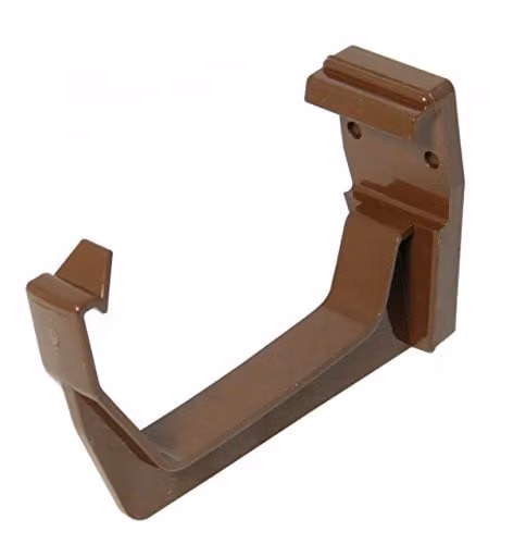 FloPlast 114mm Square Fascia Gutter Bracket, Brown PVC Plastic