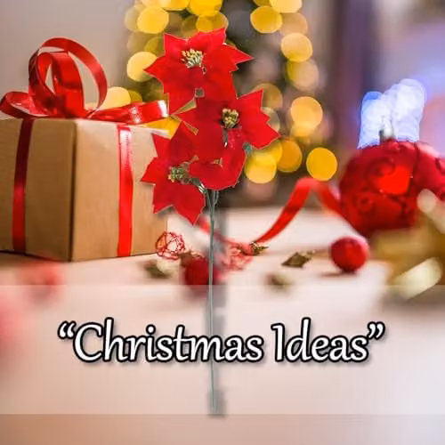 VFM e-Store 3 Head Poinsettia Bunch Christmas Decoration, Red, 68 cm – 4