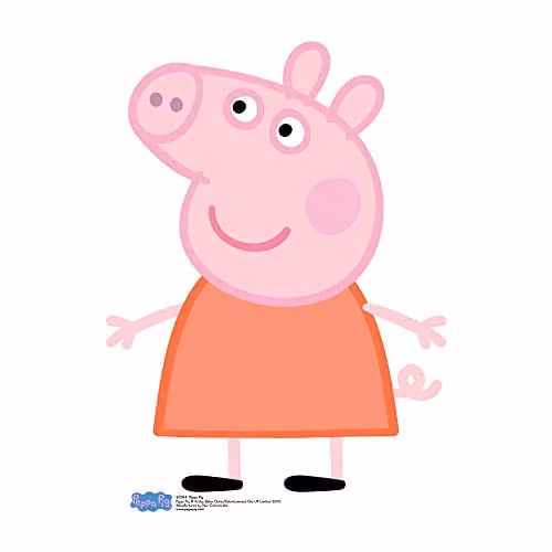 Star Cutouts SC543 Peppa Pig Party Cardboard Cutout, Pink, Height: 79 cm – 1