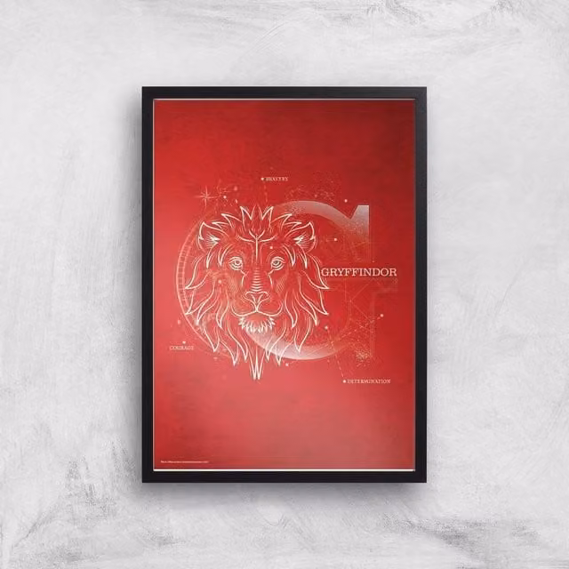Harry Potter Gryffindor Multicolour Red Giclee Paper Art Print A2