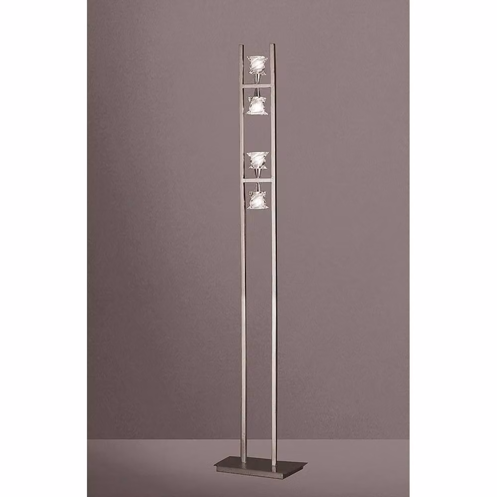 Netlighting Salomon 4 Light Floor Lamp in Grey and Silver with G9 Bulbs – 2