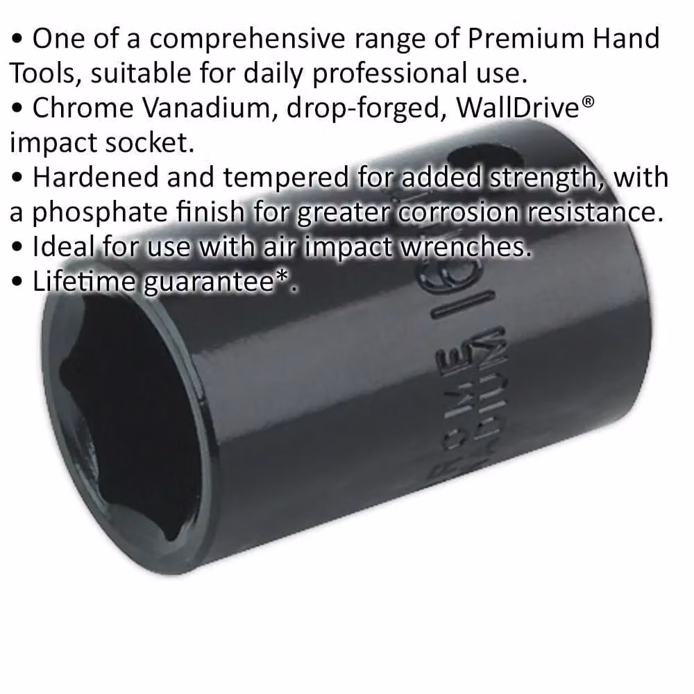Loops 16mm Forged Impact Socket 1/2 Inch Square Drive Chrome Vanadium Wrench Socket – 2