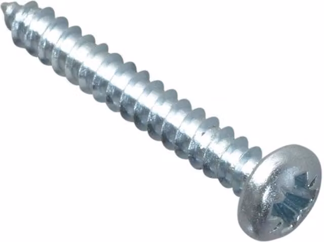 Forgefix Self-Tapping Pozi Pan Head Screws, Zinc Plated, Grey, 1 x 6 inch, 30 Pack
