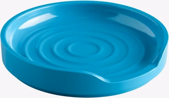Zeal Melamine Circular Spoon Rest in Turquoise Blue, Diameter: 12 cm – 1