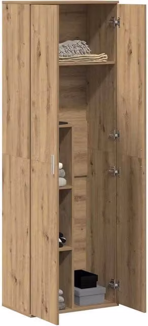 Berkfield Home Artisan Oak Highboard in Brown, W/D/H: 60 x 35 x 180 cm