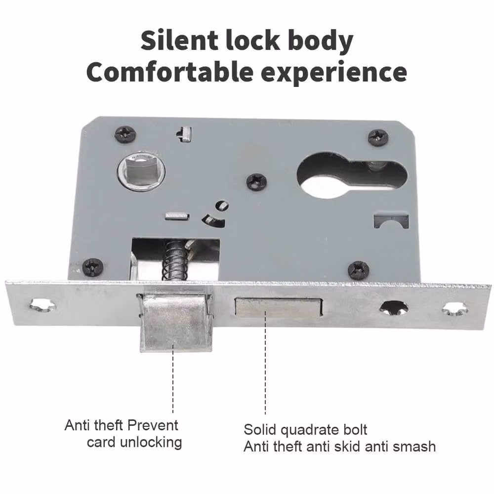 PAWNORA Matt Black Stainless Steel Lever Lock Set with Long Backplate – 2