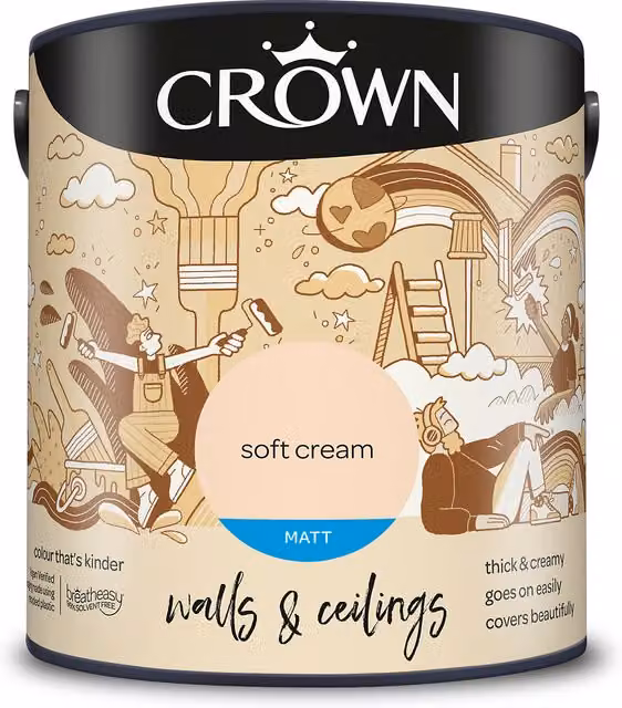 Crown Matt Breatheasy Water Based Dispersion Emulsion Paint in Beige