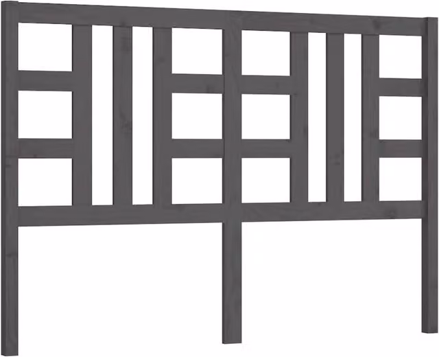 Berkfield Home Grey Solid Pine Wood Bed Headboard, W: 166 cm, D: 4 cm, H: 100 cm