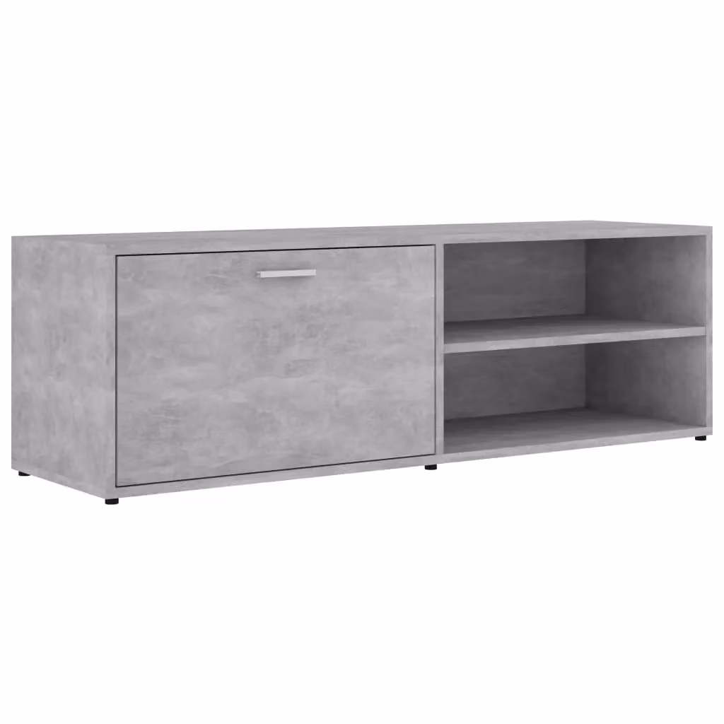 Berkfield Home Modern TV Cabinet in Concrete Grey, W/D/H: 120 x 34 x 37 cm – 2