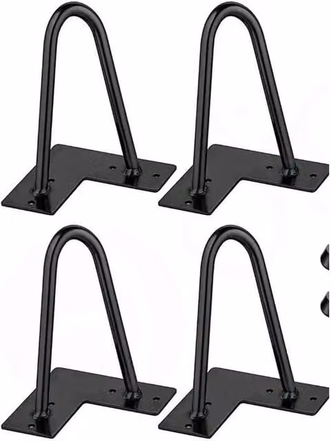 Havendro Set of 4 Heavy Duty Metal Hairpin Furniture Legs in Black