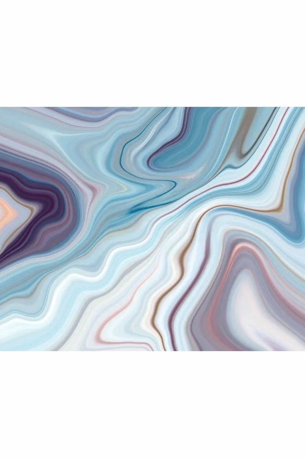 Origin Murals Abstract Marbled Ink Wall Mural in Blue, Petrol and Multicolour, W: 300 cm, H: 240 cm – 2