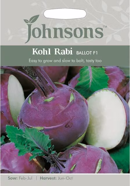 Johnsons Kohl Rabi Ballot F1 Seeds, Purple Vegetable Seeds