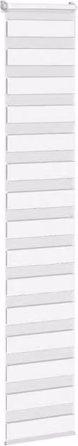 Berkfield Home Elegant Zebra Blind in White Polyester, W: 50 cm, H: 200 cm