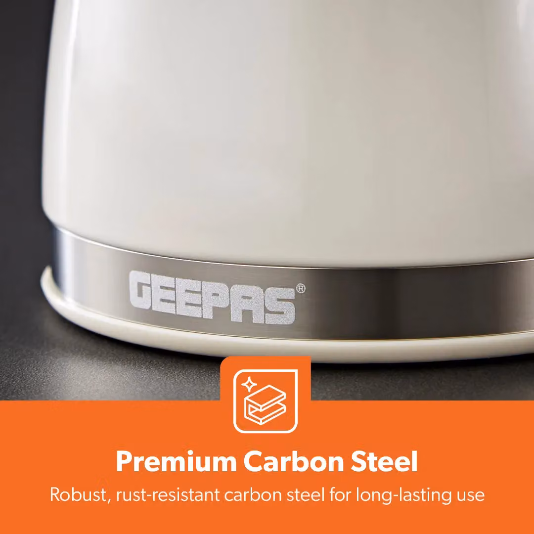 Geepas 3-Piece Airtight Tea, Coffee and Sugar Canister Set, 1.4 l, Beige – 5