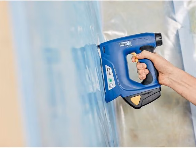 Rapid Btx Battery Stapler Nailer in Blue and Multicolour