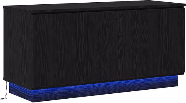 Berkfield Home Modern Black TV Cabinet in Matt Engineered Wood W/D/H: 100 x 38 x 49 cm – 1