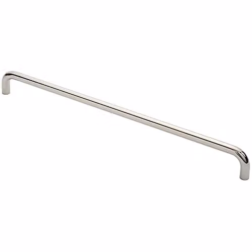Loops Round D Bar Pull Handle in Polished Bright Stainless Steel, Silver, 61.9 cm x 1.9 cm, Fixing Centres: 60 cm