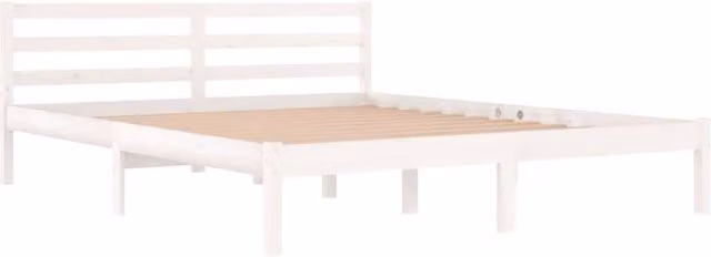 Berkfield Home Beautiful Day Bed in White Lacquered Solid Pine, W/D/H: 200 x 160 x 69.5 cm