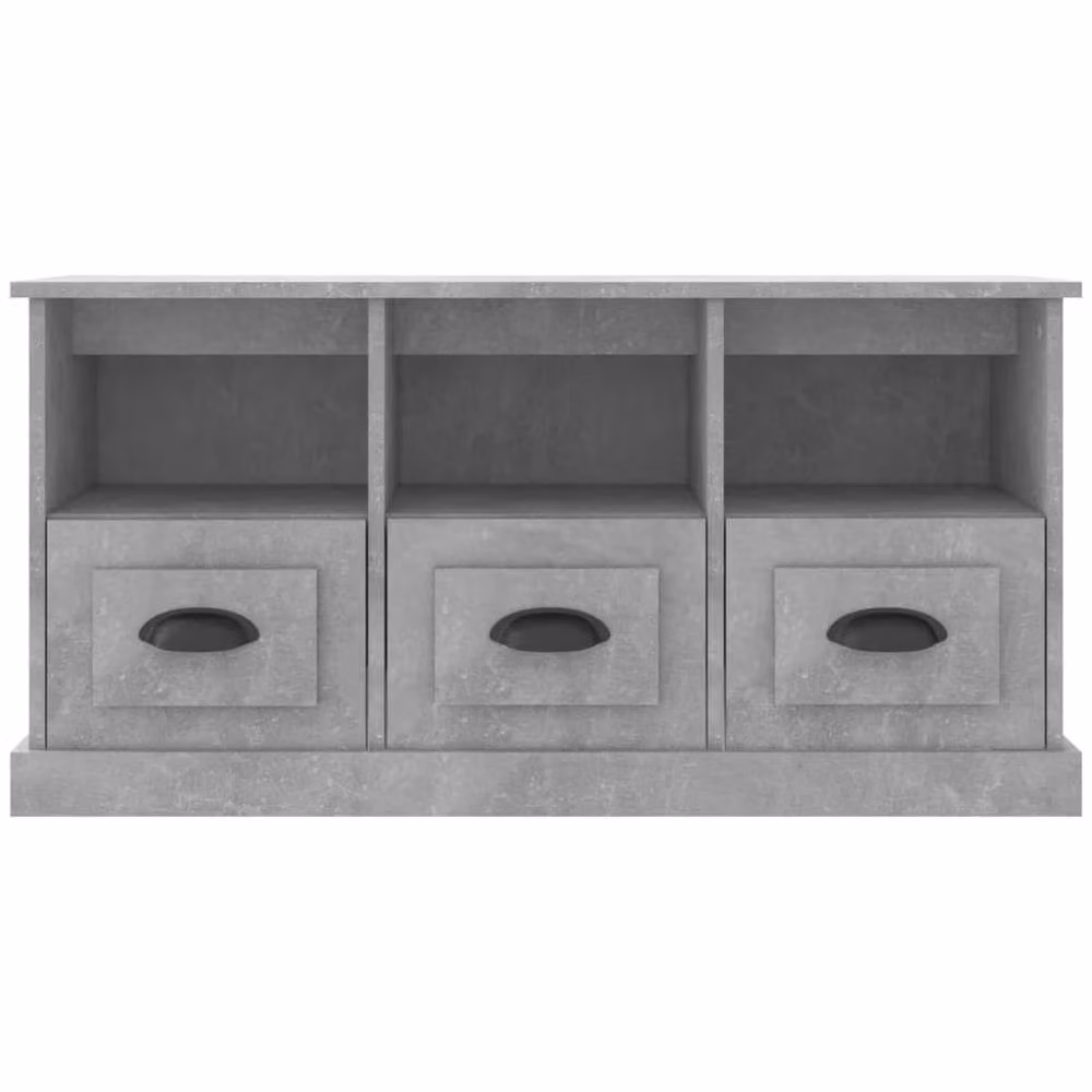 Berkfield Home Modern TV Cabinet in Concrete Grey, W/D/H: 100 x 35 x 50 cm – 4