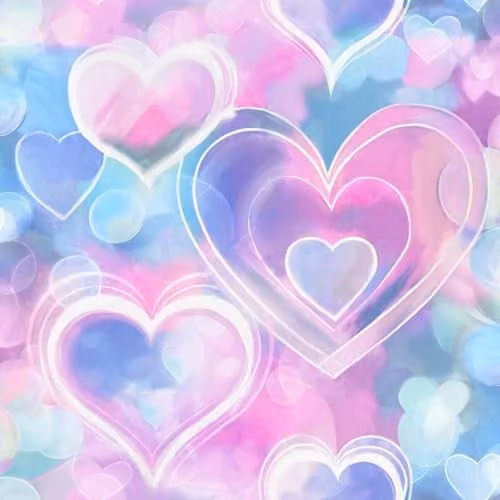 Holden Decor Neon Hearts Pink and Blue Modern Wallpaper for Childrens Bedrooms