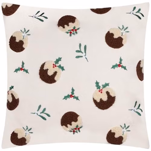 Riva Home Velvet Square Cushion in Multicolour and White, W/D/H: 45 x 45 x 45 cm
