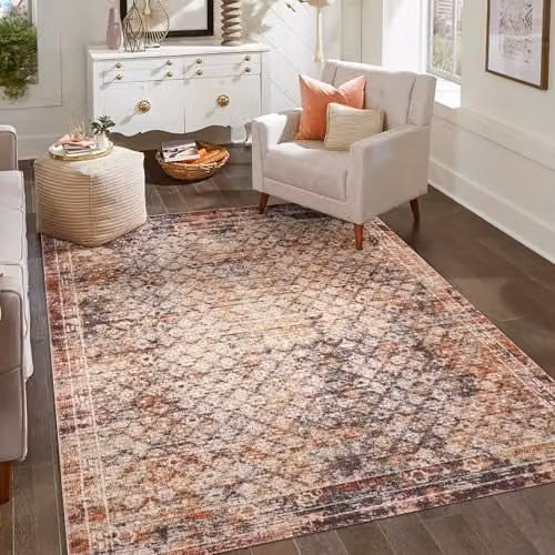 Desire Rugs Aress Washable Modern Geometric Living Room Area Rug, Multicolour, W: 120 cm, L: 170 cm