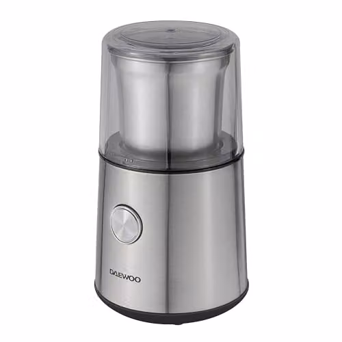 Daewoo 200W Wet and Dry Electric Coffee and Spice Grinder in Silver with Stainless Steel Blades