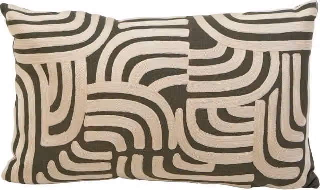 Orsina Bosie Ozella Graphic Cotton Cushion in Terracotta, Beige and Multicolour