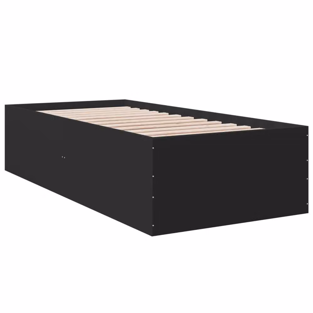 Berkfield Home Small Single Bed Frame with Lift Up Base in Black, W: 75 cm, L: 190 cm – 3