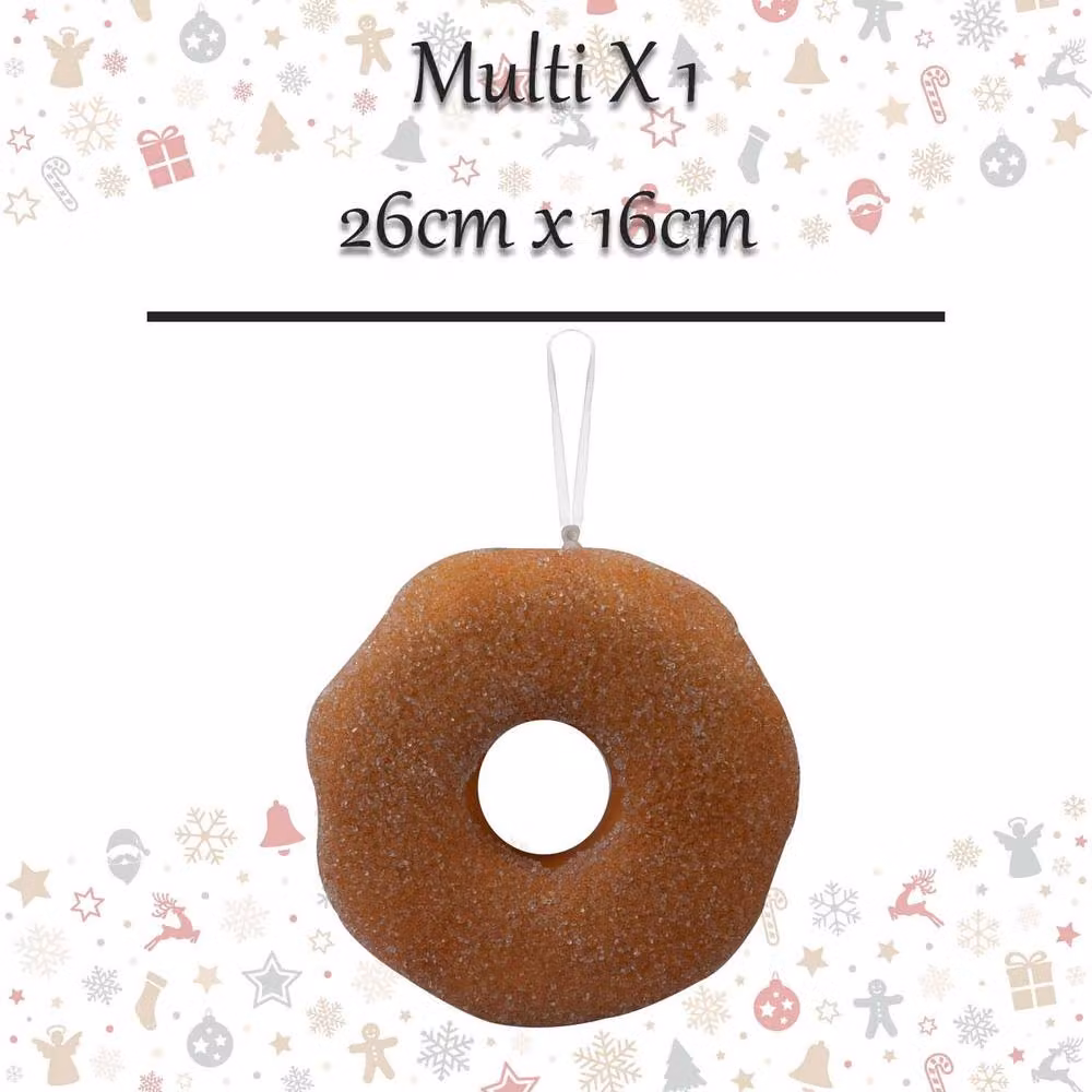 VFM e-Store Christmas Doughnut Hanging Decoration, Multicolour, H 26 cm x W 16 cm – 2