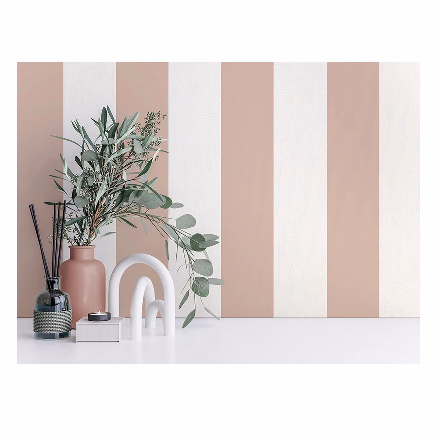 Fine Décor Juliette Striped Textured Vinyl Wallpaper in Pink – 3