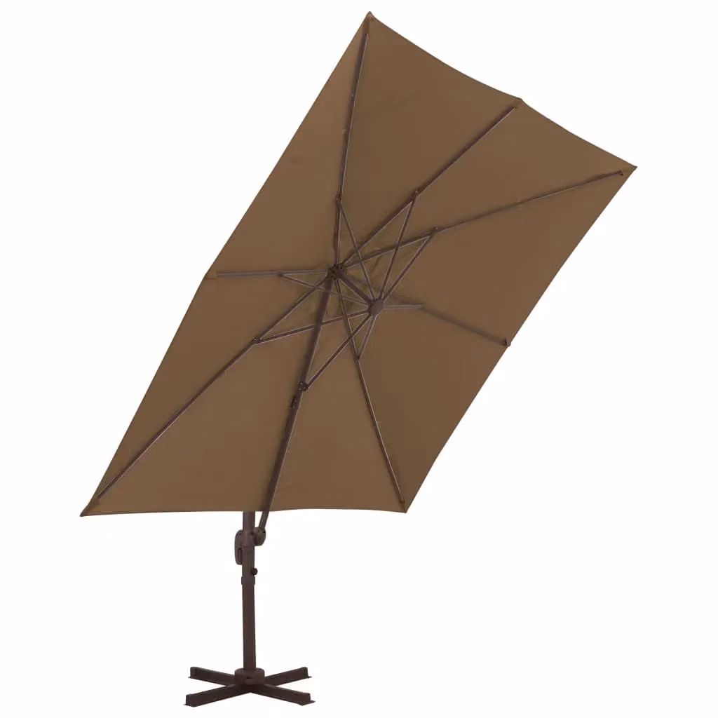 Berkfield Home Outdoor Umbrella with Portable Base in Beige – 2