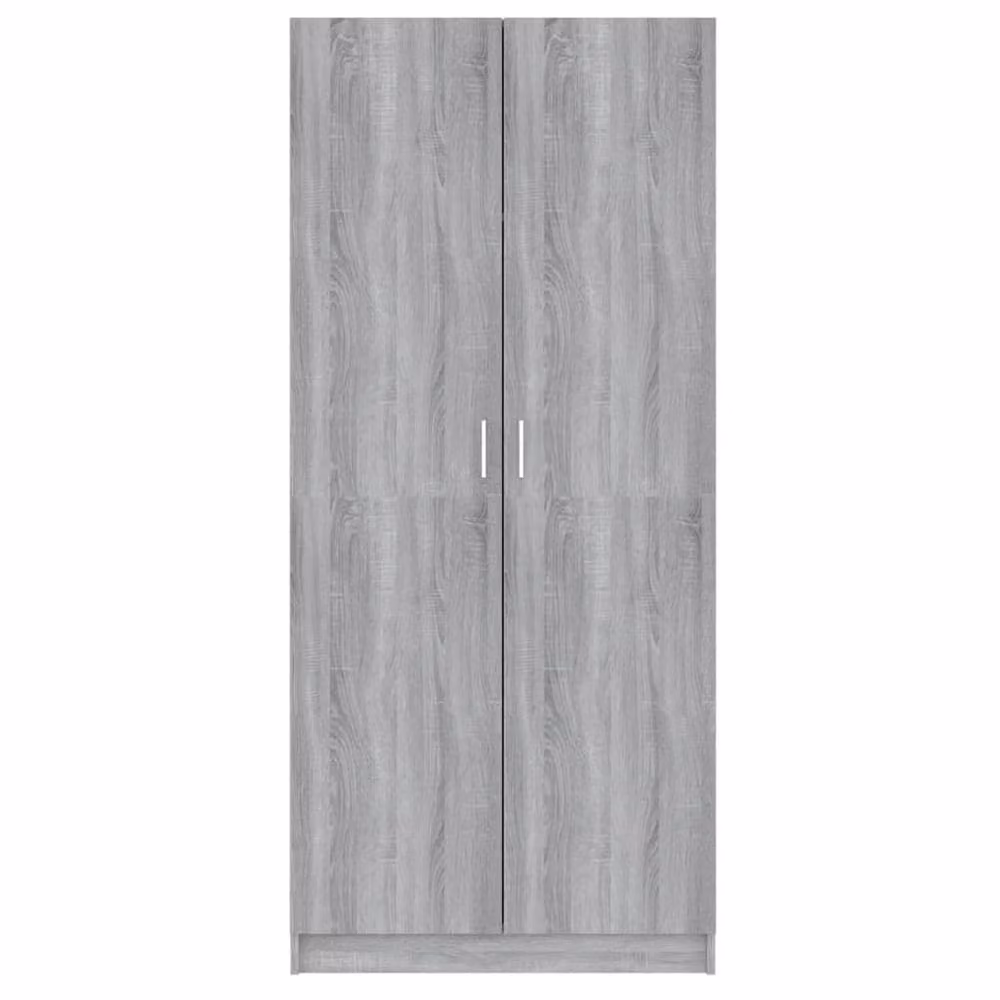 Berkfield Home Sonoma Wardrobe in Grey, W/D/H: 80 x 50 x 180 cm – 2