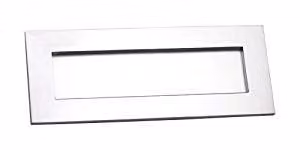 Golden Grace Victorian Letter Plate in Satin Brushed Chrome Silver