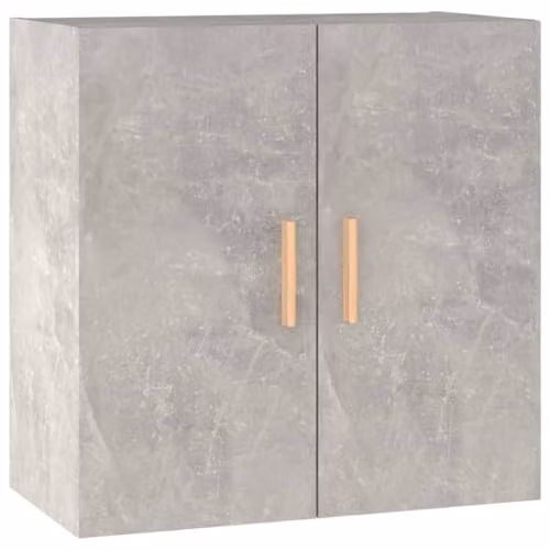 vidaXL Wall Cabinet in Grey MDF with Hinged Doors, W/D/H: 60 x 30 x 60 cm