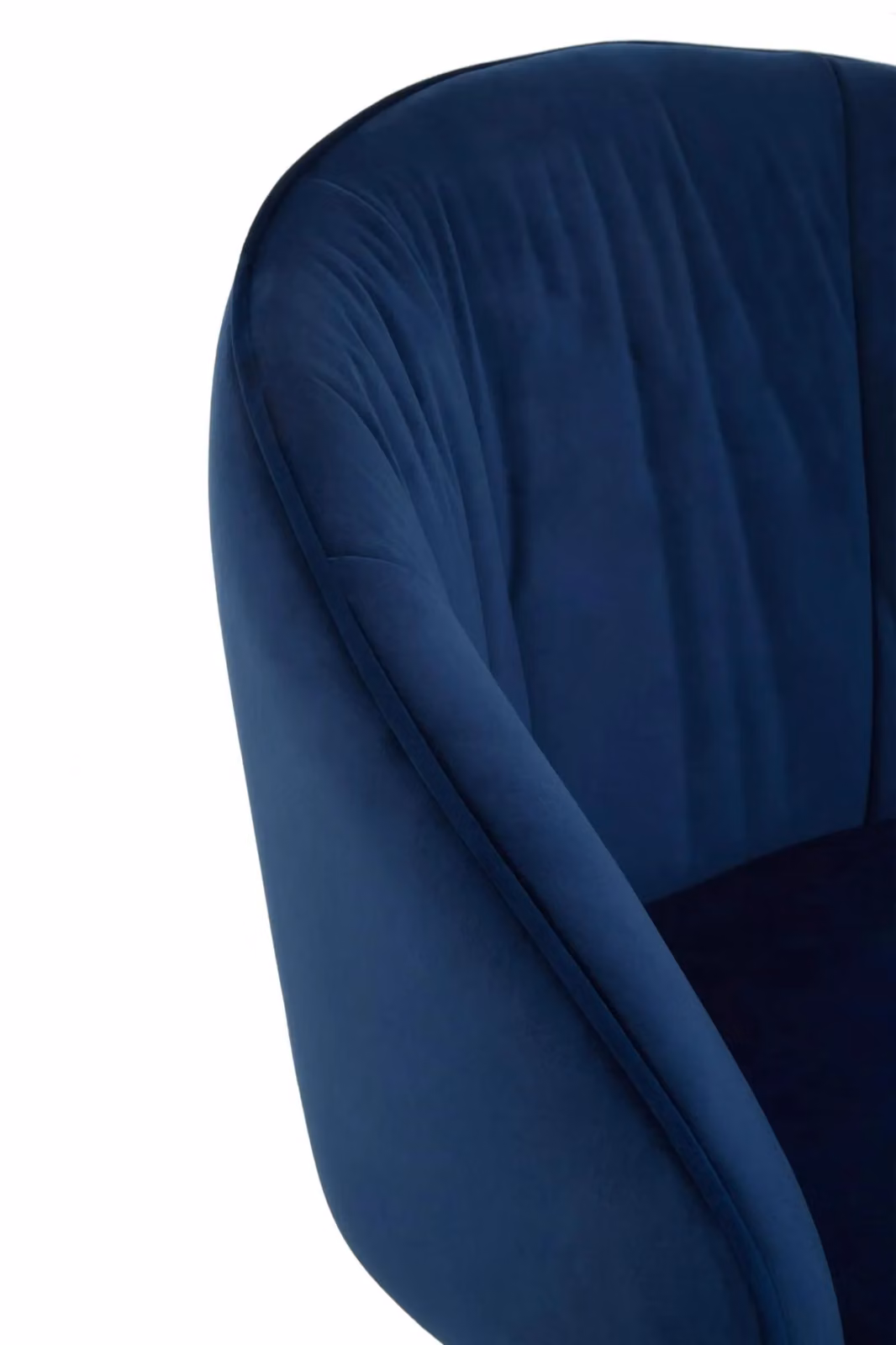 Orsina Modern Blue Velvet Dining Chair with Gold Details and Cantilever Base – 4