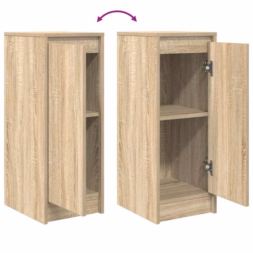 Berkfield Home Sonoma Oak Sideboard in Beige, W/D/H: 29.5 x 34 x 76 cm – 3