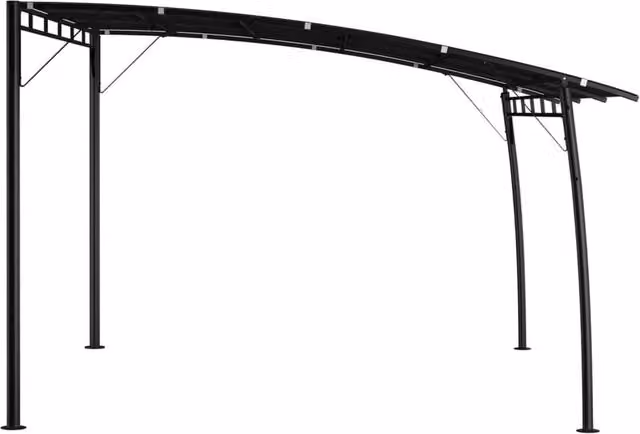 Berkfield Home Garden Sunshade Awning in Anthracite Black, W/D/H: 400 x 300 x 255 cm – 1