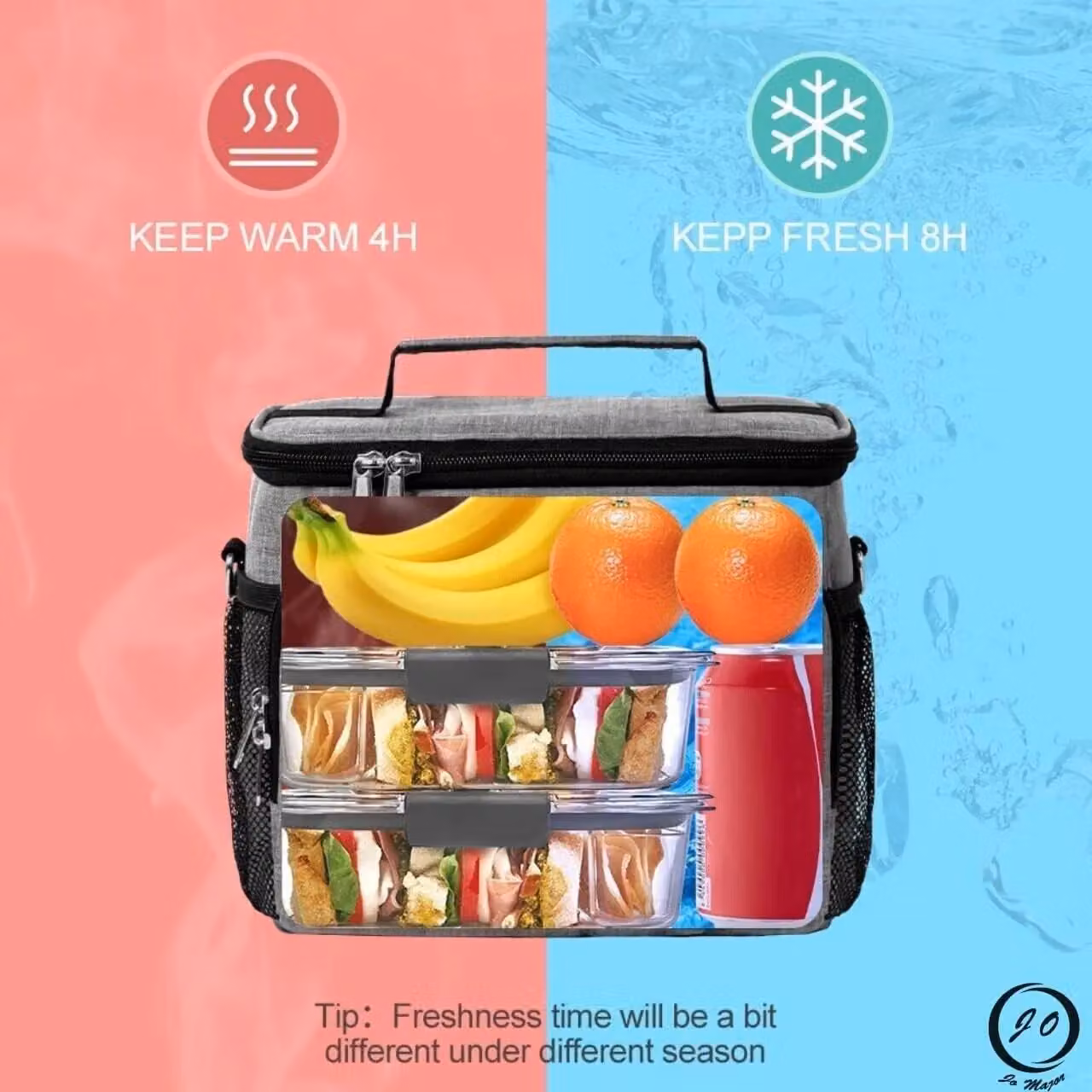 Xample Thermal Insulated Lunch Bag in Grey – 4