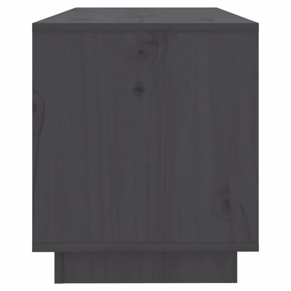 Berkfield Home Grey Rustic Solid Wood Pine TV Cabinet W/D/H: 74 x 34 x 40 cm – 4