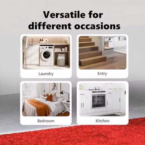 vidaXL Anti-slip Red Bath Mat, W: 50 cm, D: 80 cm – 6