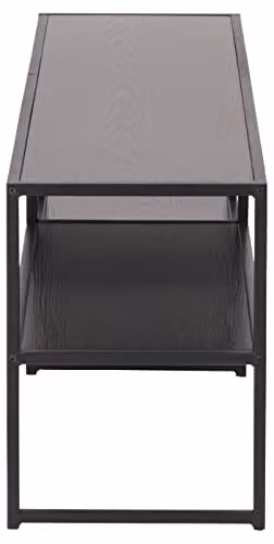 Furniture To Go Seaford Black Metal Open TV Unit with 3 Shelves H 46 x W 120 x D 33 cm – 3