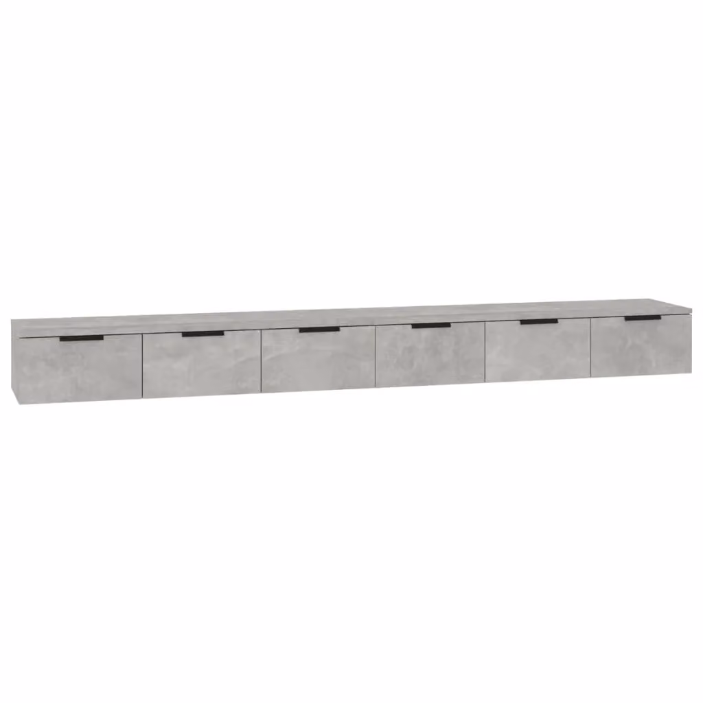 Berkfield Home Wall Cabinets, 2 Piece, Concrete Grey, W/D/H: 102 x 30 x 20 cm – 2