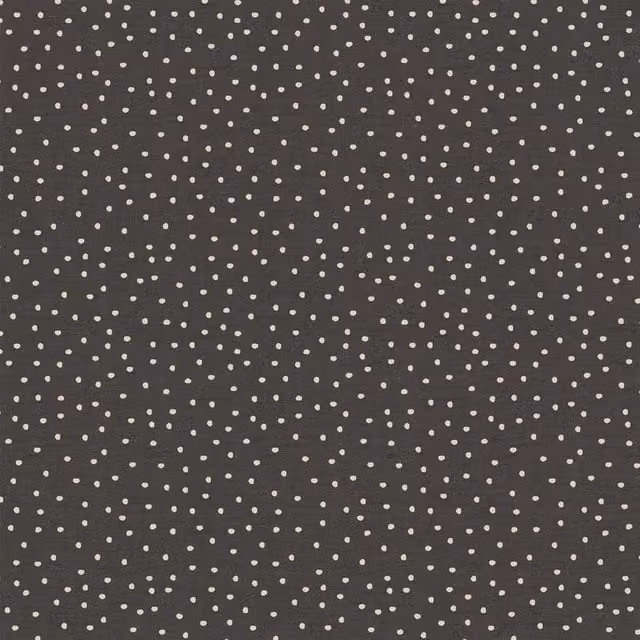 iLiv Dotted Organic Cotton Fabric in Ebony Black and Grey