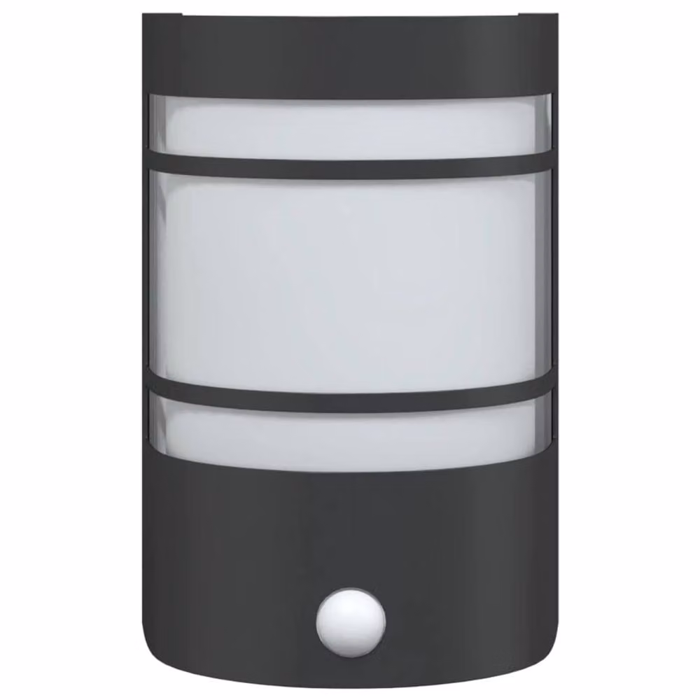 Berkfield Home Set of 2 Black Stainless Steel Outdoor Wall Lights with Motion Sensor – 3