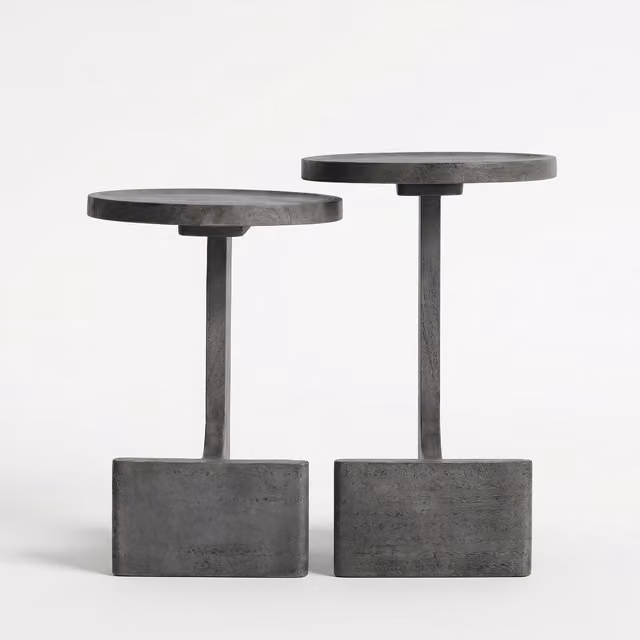 Elm Home And Garden Putney Nest of Tables in Grey Acacia Wood
