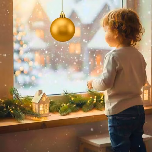 Shatchi Gold Matt Christmas Bauble, Round Plastic Hanging Ornament, Diameter: 20 cm – 7