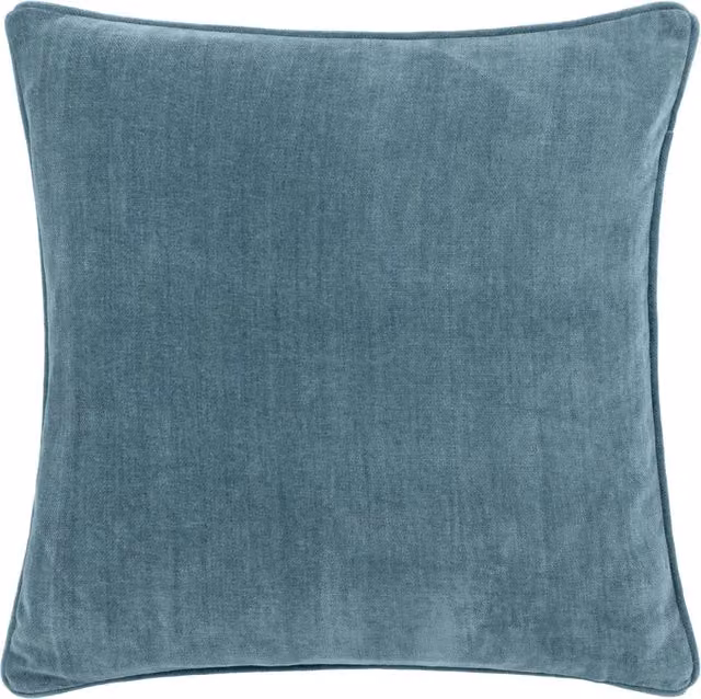 Make It A Home Blue Square Chenille Piped Cushion in Polyester